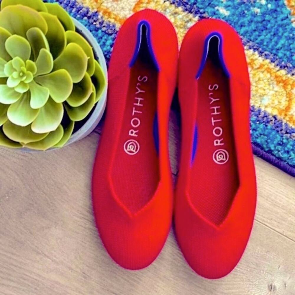 COPY - - Rothy's round toe size 8.5 brilliant red woman’s flat shoes